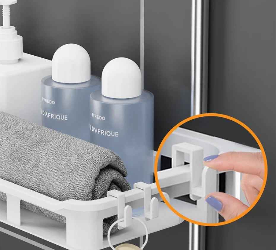 Multi-Layer Bathroom Rack Organizer – Wall Mounted Storage Shelf for Toiletries & Accessories