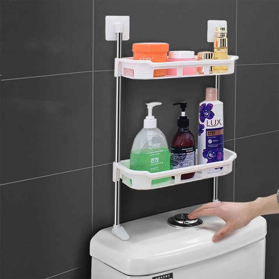 Multi-Layer Bathroom Rack Organizer – Wall Mounted Storage Shelf for Toiletries & Accessories