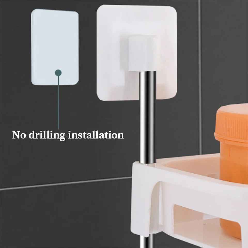 Multi-Layer Bathroom Rack Organizer – Wall Mounted Storage Shelf for Toiletries & Accessories