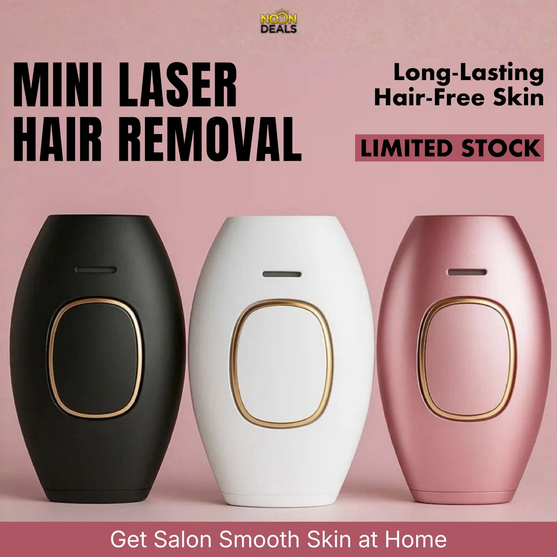 Mini IPL Laser Hair Removal Device – 5 Energy Levels Permanent Hair Reduction for Women & Men