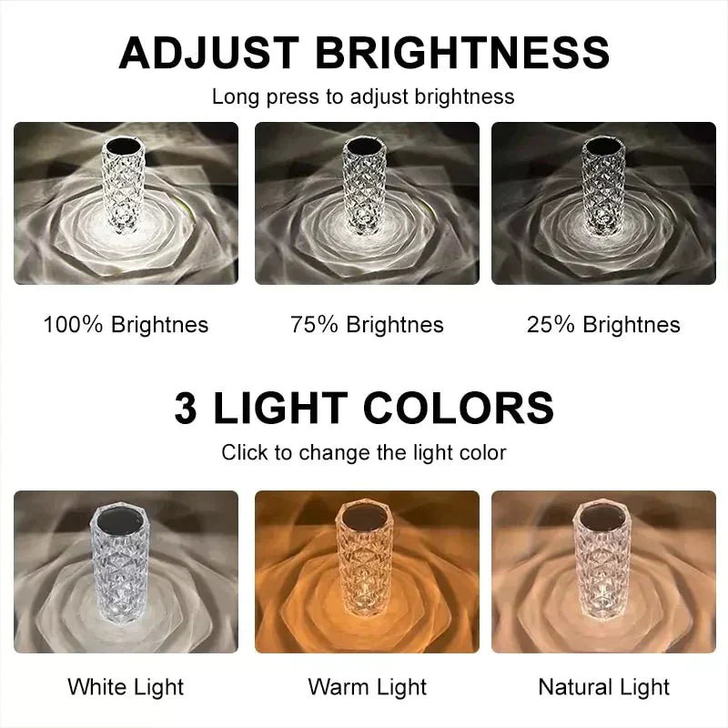 مصباح كريستال تاتش